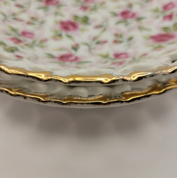 Vintage Lefton hand painted pink rose chintz #650 A. 2 available. - Picture 12 of 13
